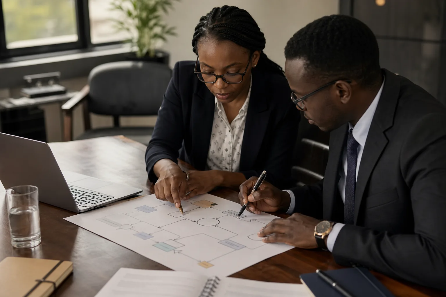 Kenyan operations team reviewing a data map and privacy controls